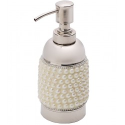 Porta Sabonete 225ml Liquido de Aço Inox Com Perola